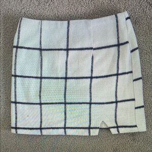 Lulu's Black and White Pencil Skirt with Slit